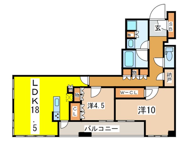 ｻﾞ･湾岸ﾀﾜｰ･ﾚｯｸｽｶﾞｰﾃﾞﾝ(2515)の物件間取画像